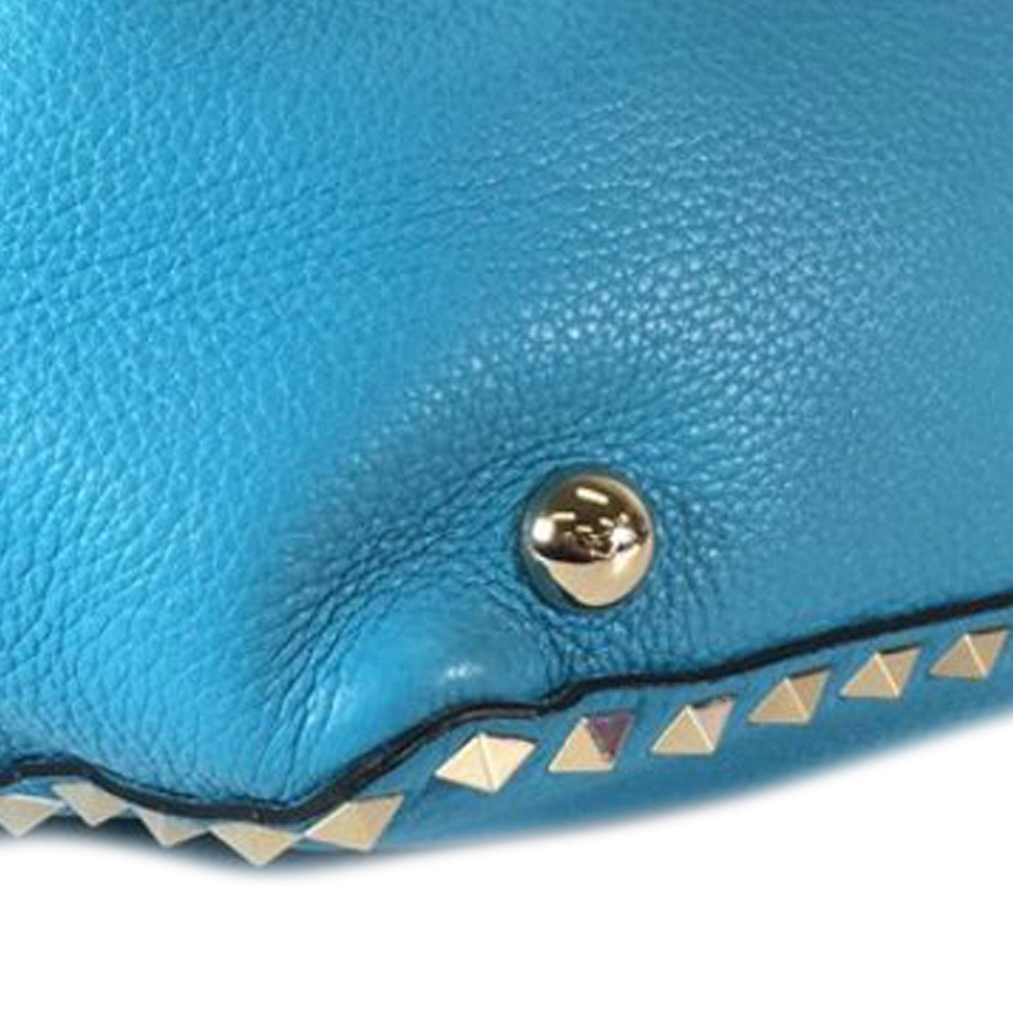 Valentino Small Grained Calfskin Rockstud Trapeze Satchel