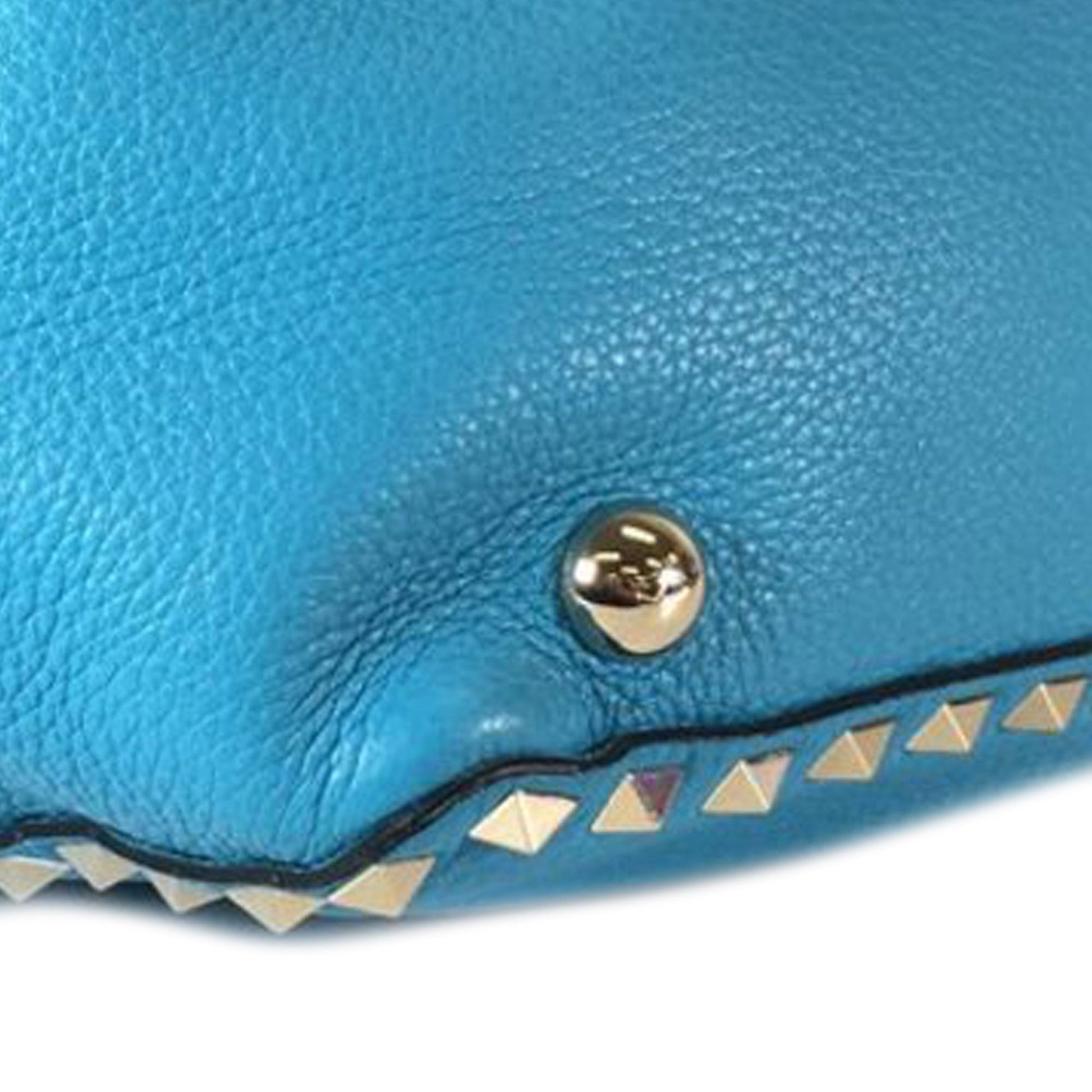 Valentino Small Grained Calfskin Rockstud Trapeze Satchel