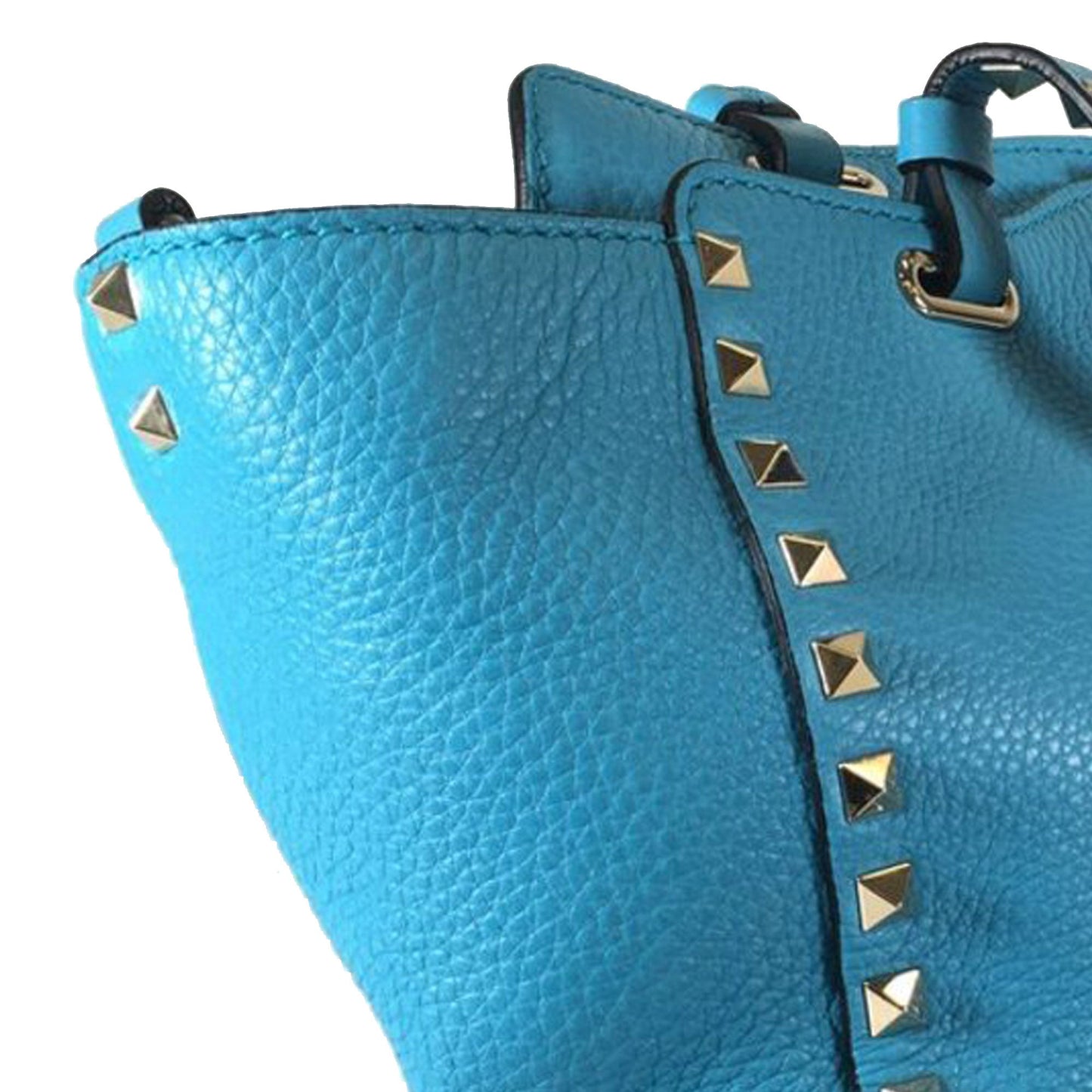 Valentino Small Grained Calfskin Rockstud Trapeze Satchel
