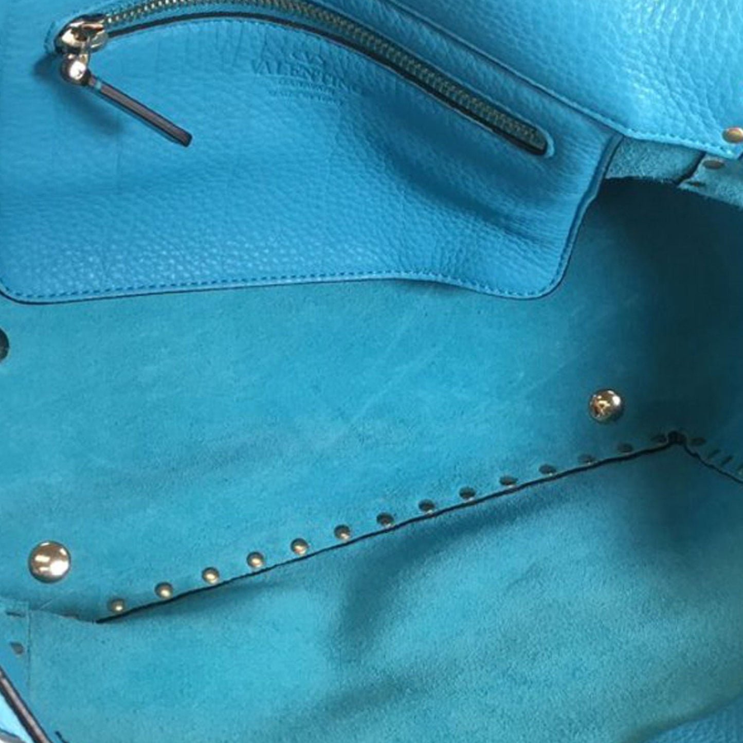 Valentino Small Grained Calfskin Rockstud Trapeze Satchel