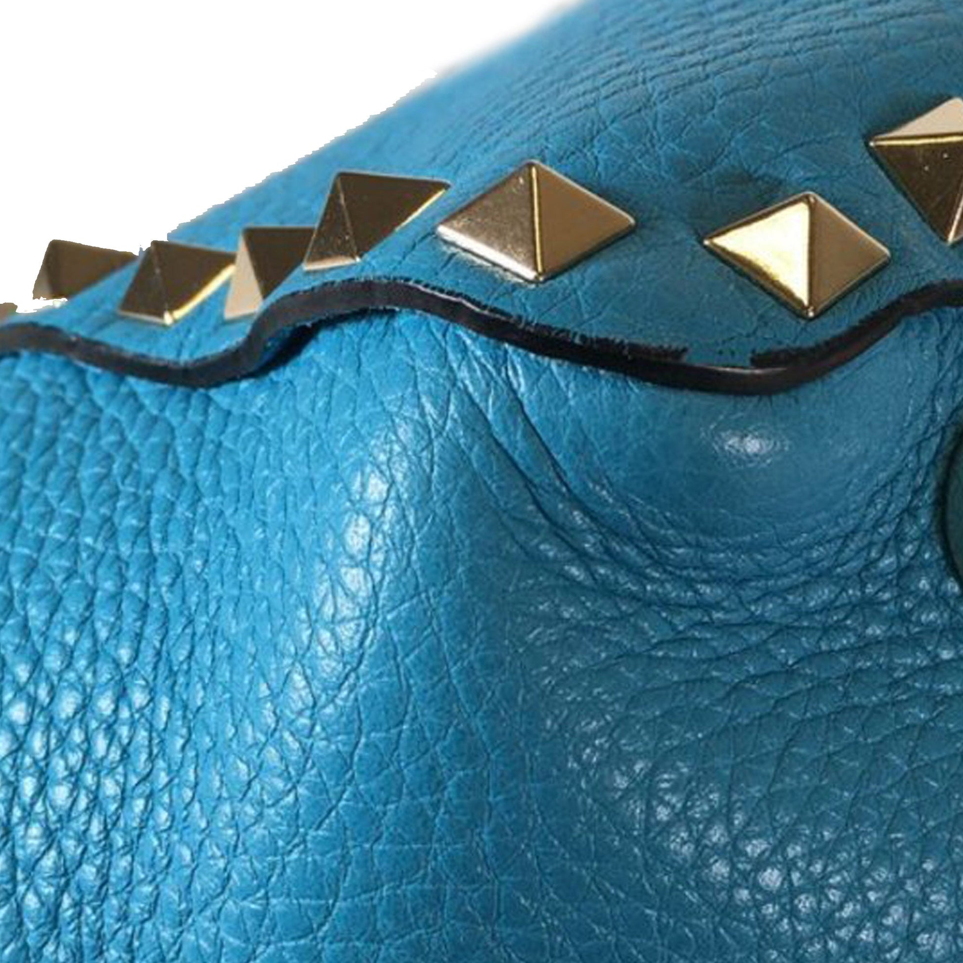 Valentino Small Grained Calfskin Rockstud Trapeze Satchel