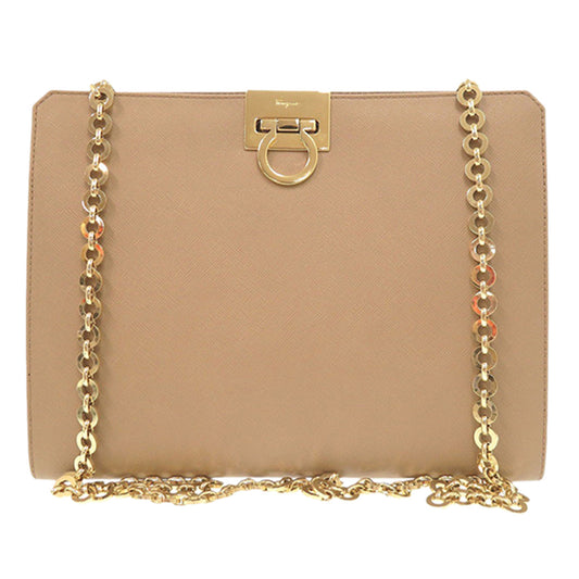 Ferragamo Leather Gancini Chain Crossbody