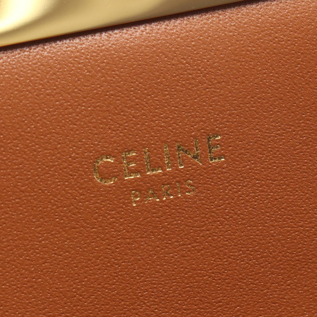 Celine Triomphe Coated Canvas Claude Chain Shoulder Bag — Brown