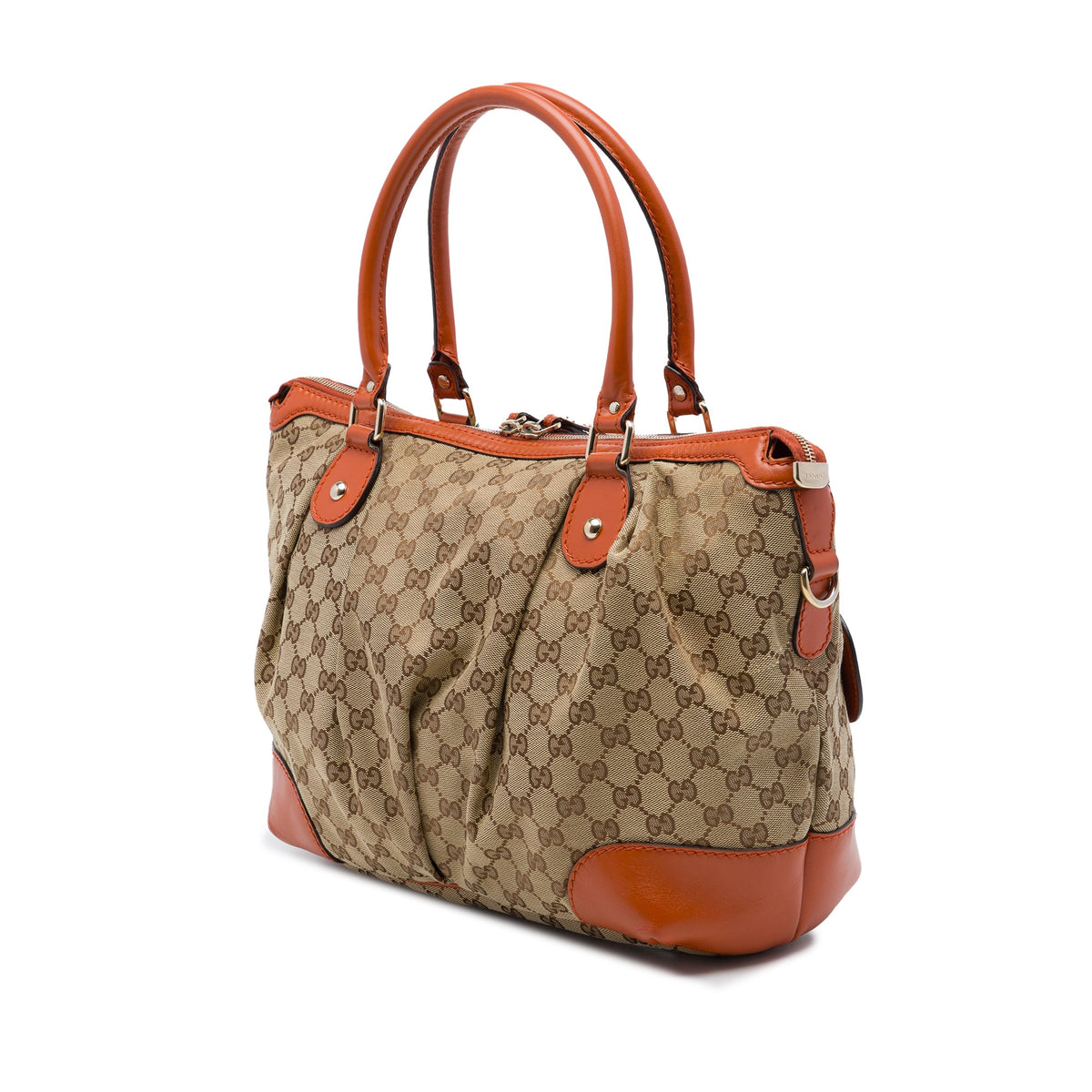 Gucci GG Canvas Sukey Satchel — Orange