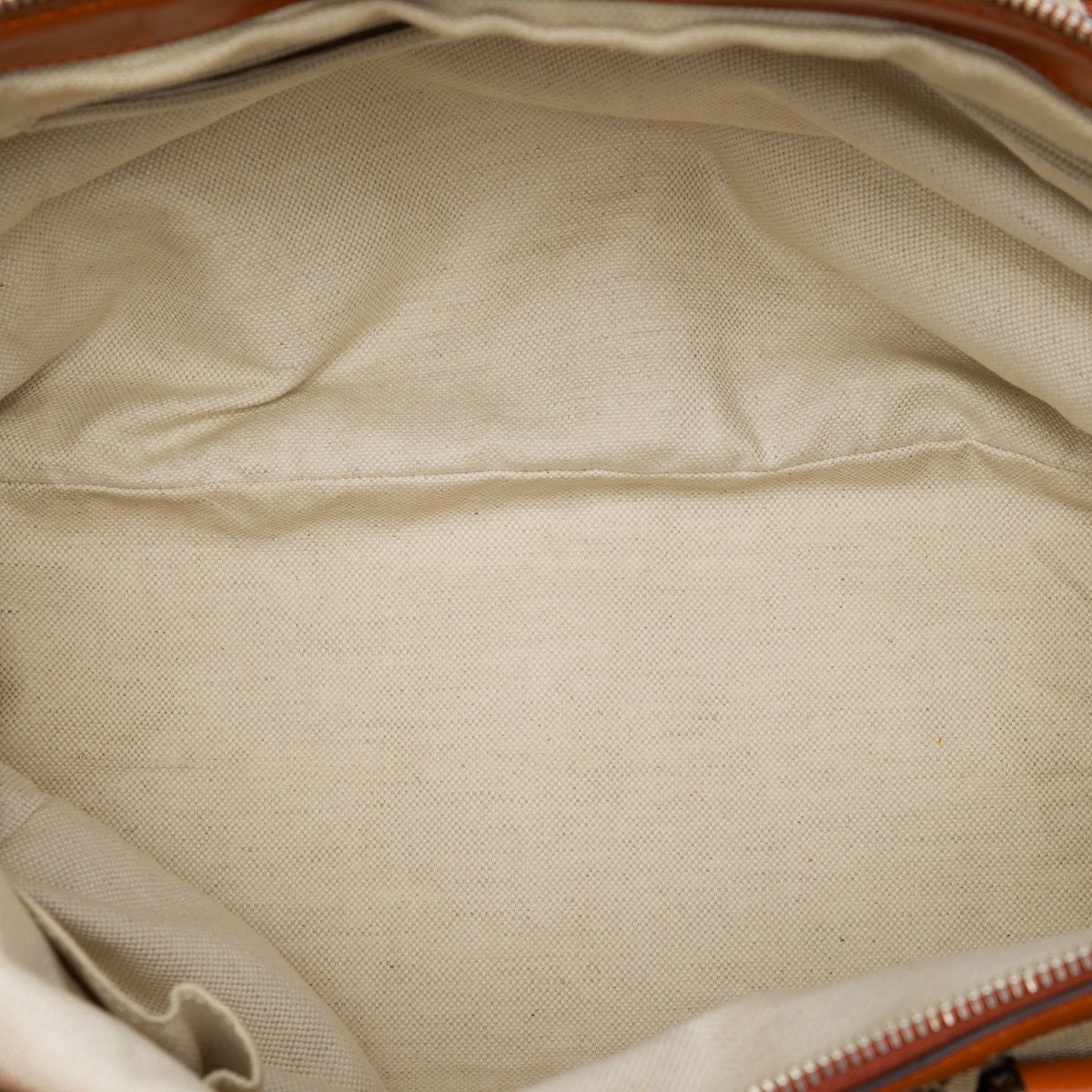 Gucci GG Canvas Sukey Satchel — Orange