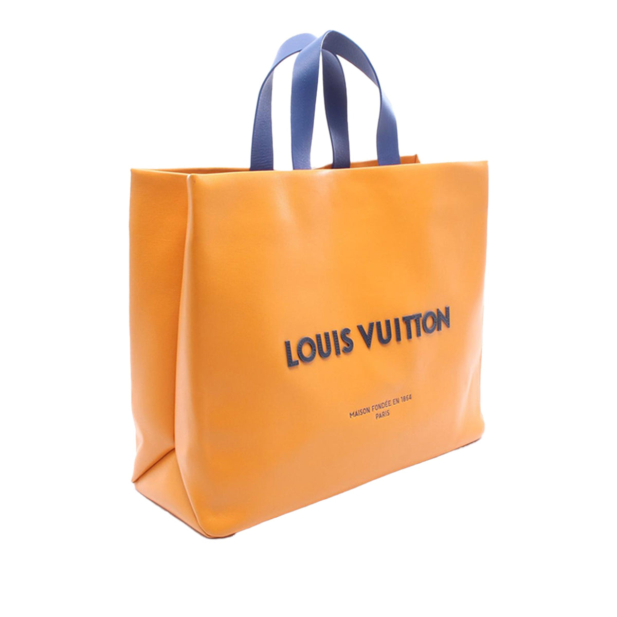 Louis Vuitton Calfskin Shopper Tote MM — Orange