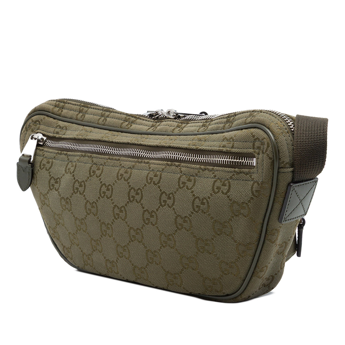 Gucci Large GG Canvas Web Sling Bag — Green