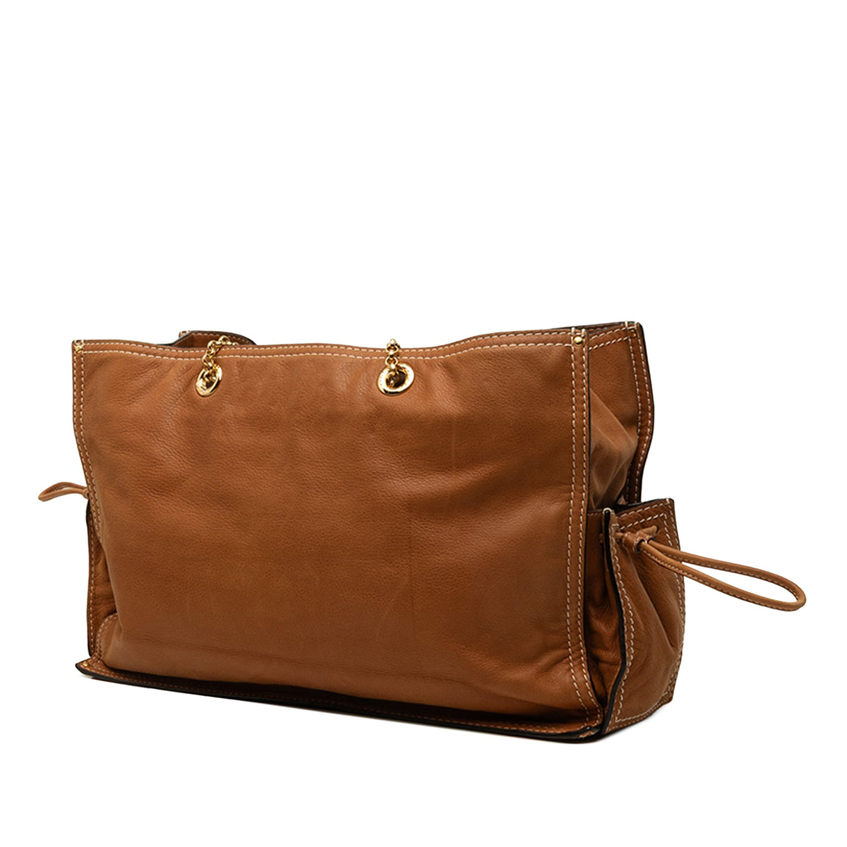LOEWE Leather Crown Logo Shopper Tote