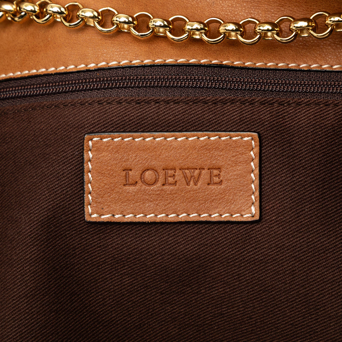 LOEWE Leather Crown Logo Shopper Tote