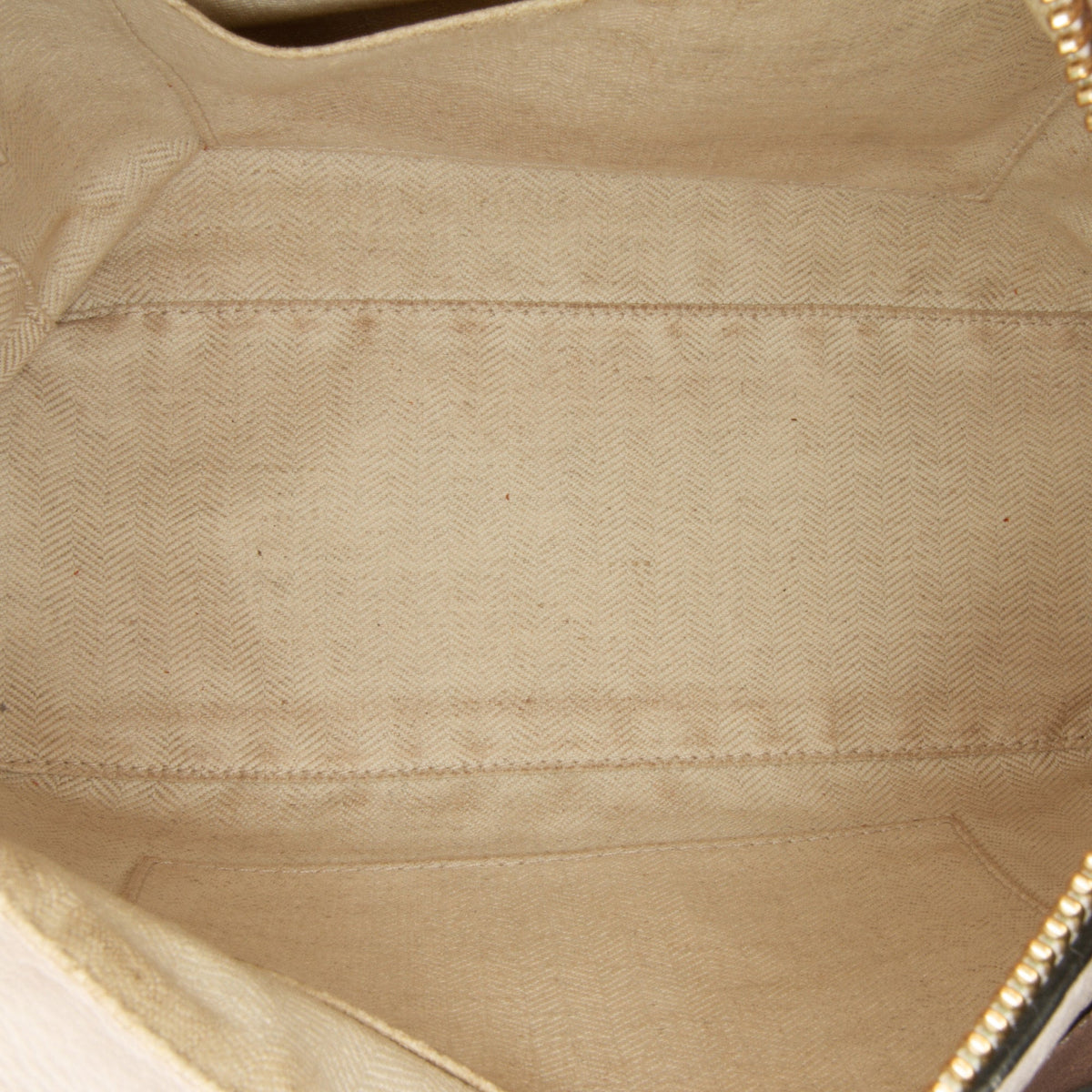 LOEWE Small Tricolor Calfskin and Suede Puzzle Satchel