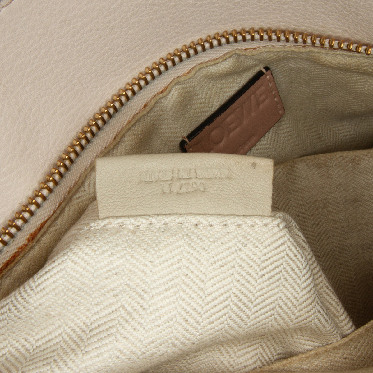 LOEWE Small Tricolor Calfskin and Suede Puzzle Satchel