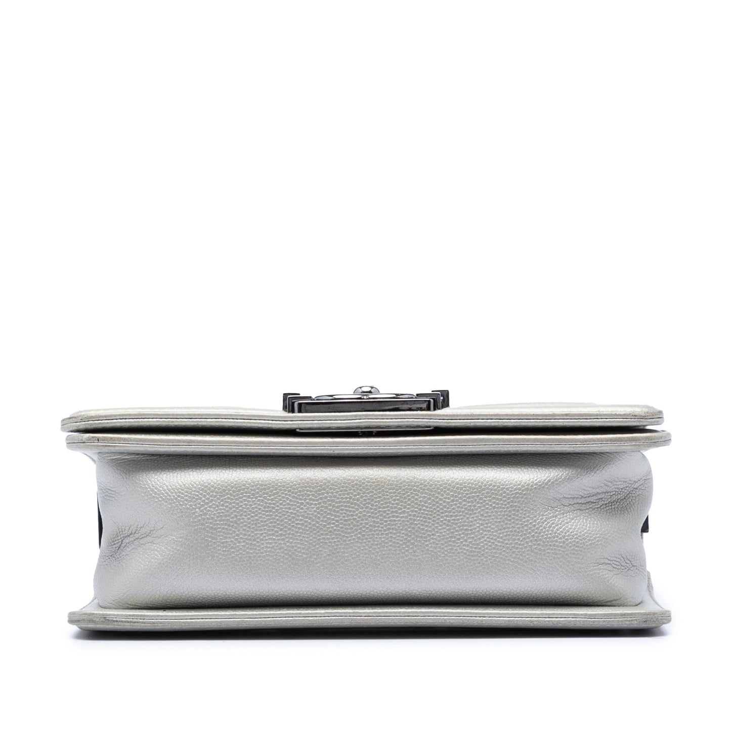 Chanel Small Quilted Metallic Caviar Boy Flap