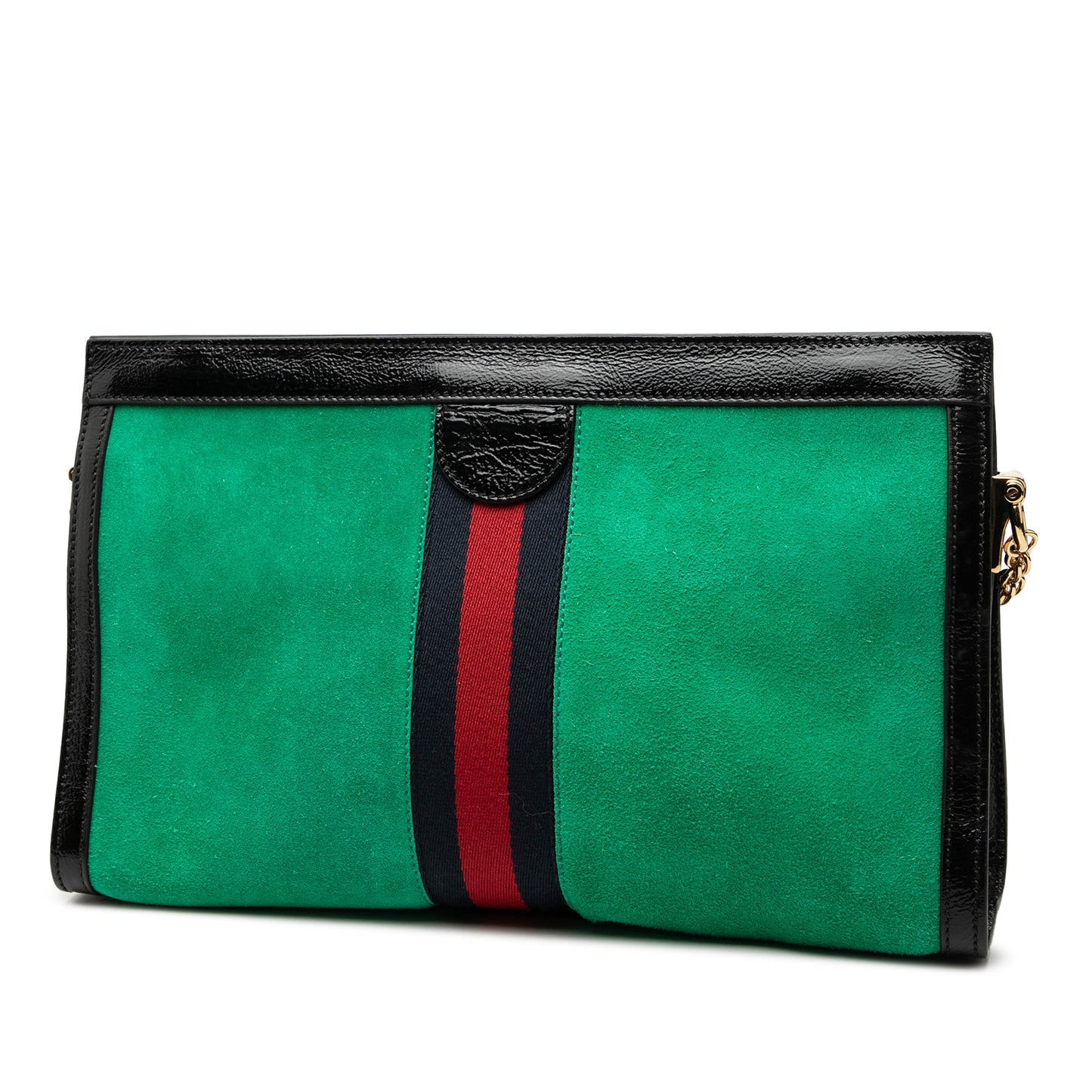 Gucci Medium Suede Web Ophidia Chain Shoulder Bag