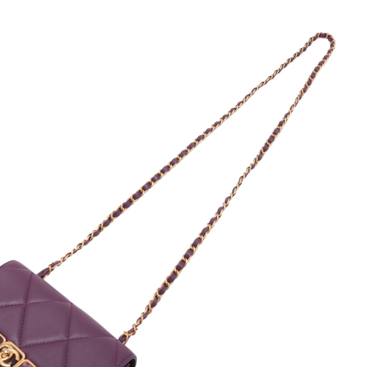 Chanel Mini Paris-Le19M Lock My Treasures Flap Bag — Purple
