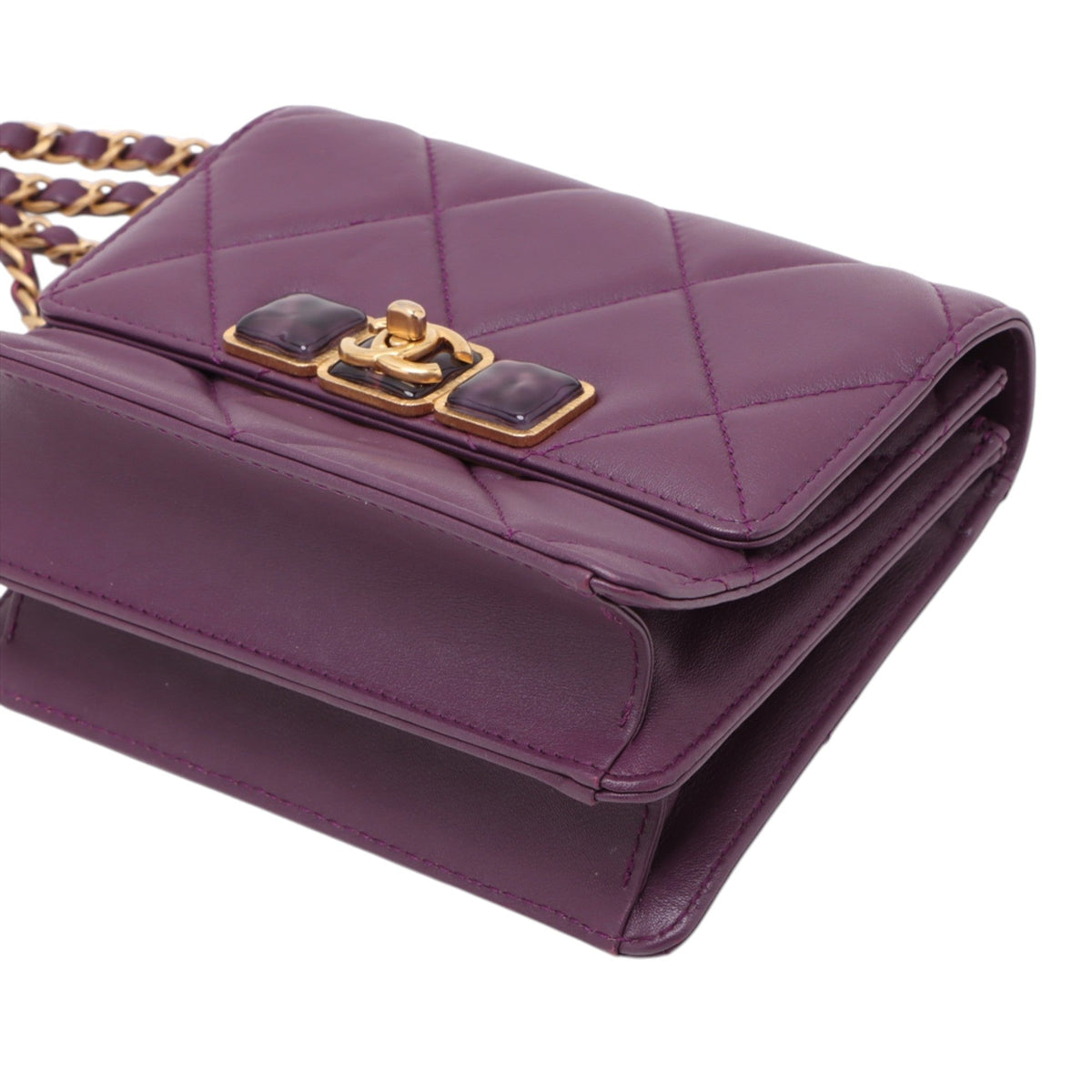 Chanel Mini Paris-Le19M Lock My Treasures Flap Bag — Purple