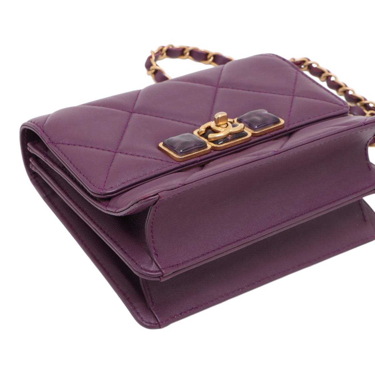 Chanel Mini Paris-Le19M Lock My Treasures Flap Bag — Purple