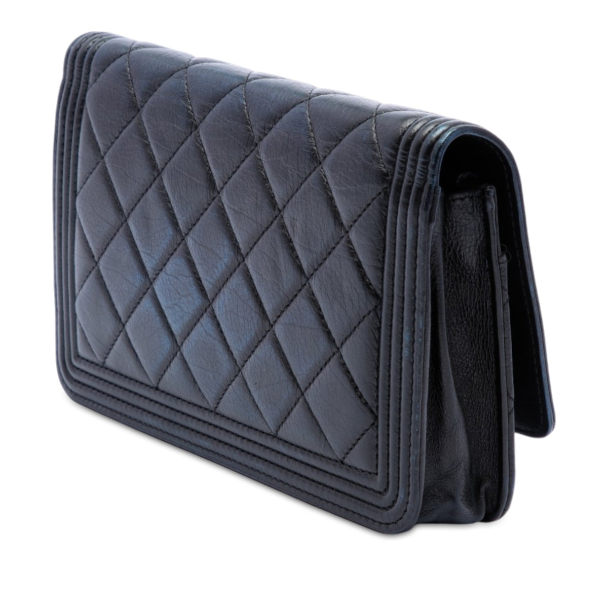 Chanel Quilted Aged Calfskin Boy Wallet on Chain