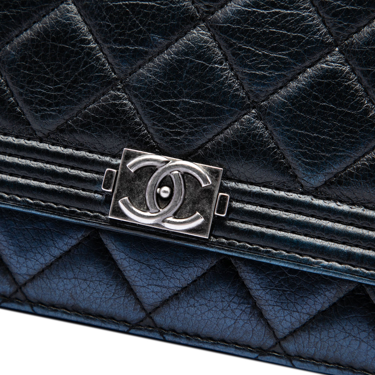 Chanel Quilted Aged Calfskin Boy Wallet on Chain