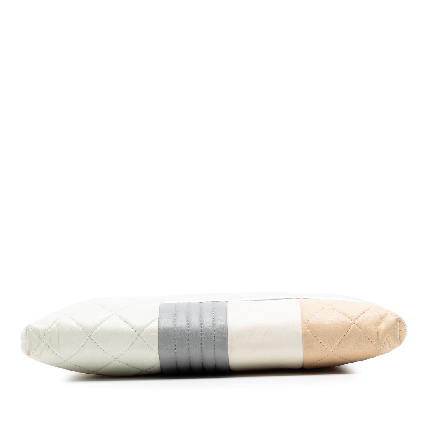 Chanel Quilted Lambskin Colorblock Patchwork O Case Clutch