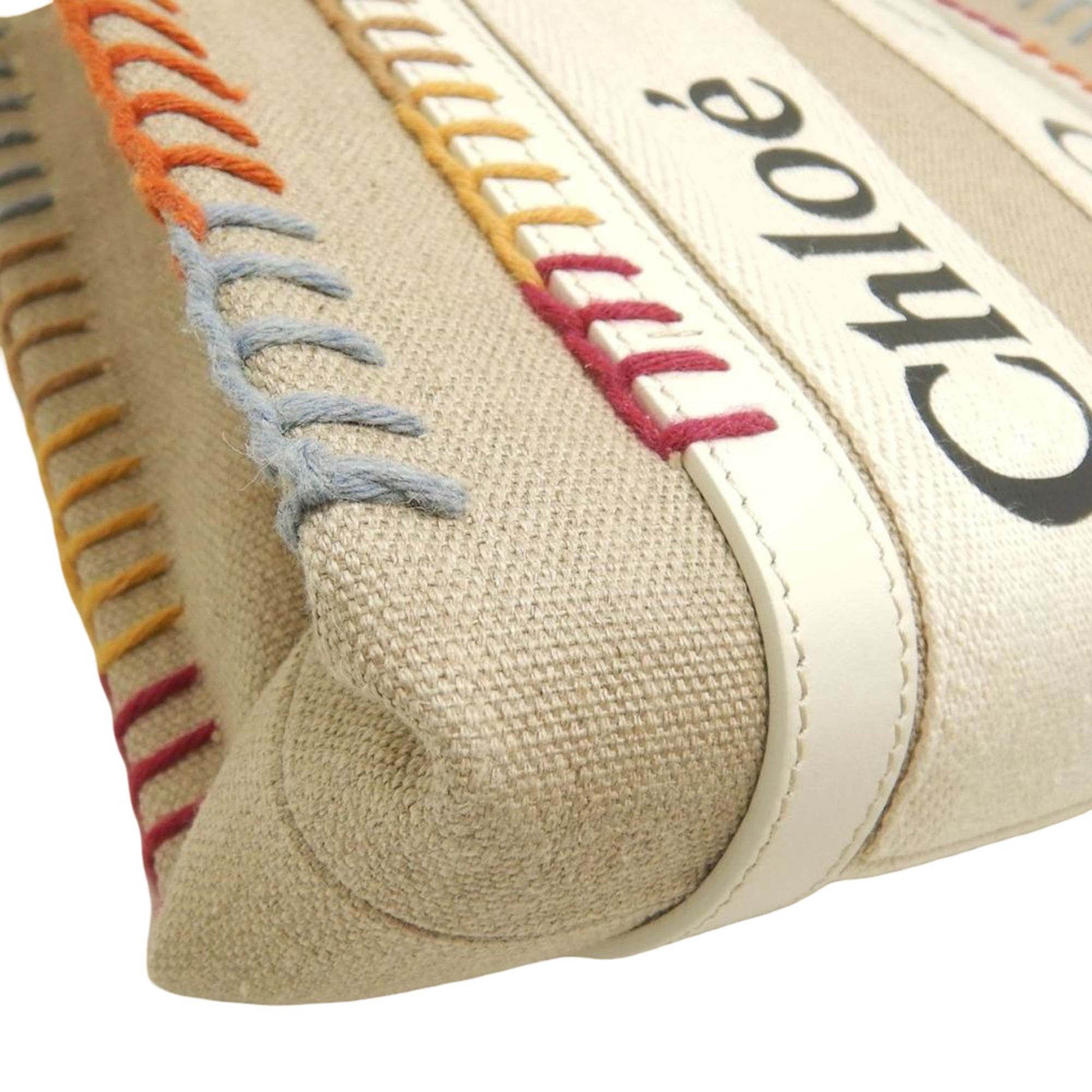 Chloé Small Canvas Stitch Woody Tote