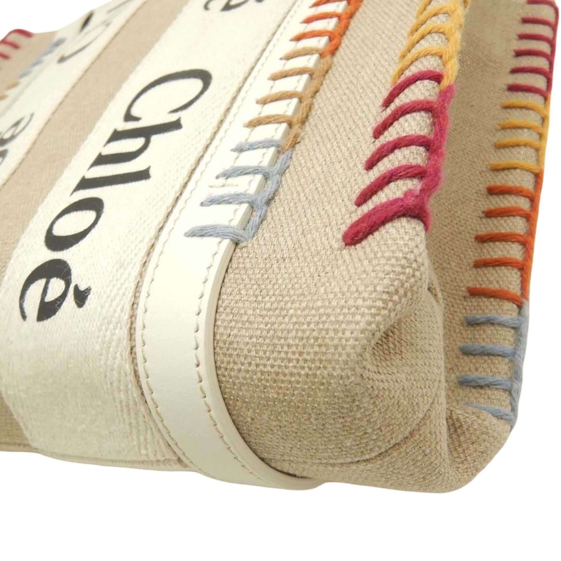 Chloé Small Canvas Stitch Woody Tote