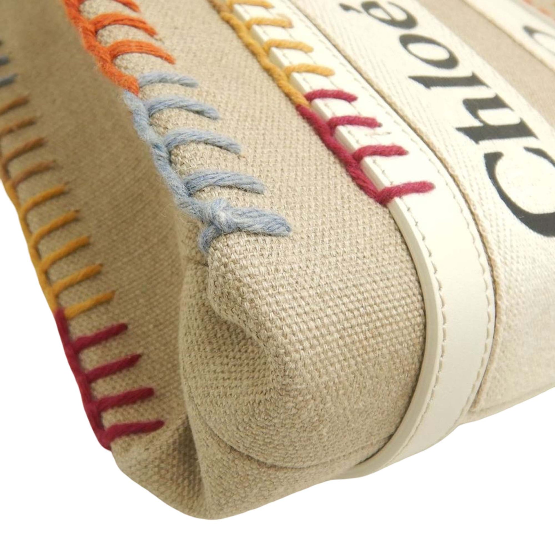 Chloé Small Canvas Stitch Woody Tote