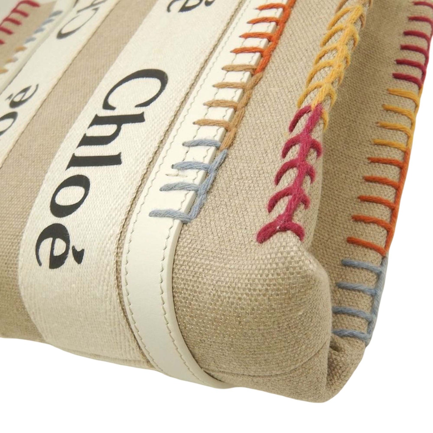 Chloé Small Canvas Stitch Woody Tote