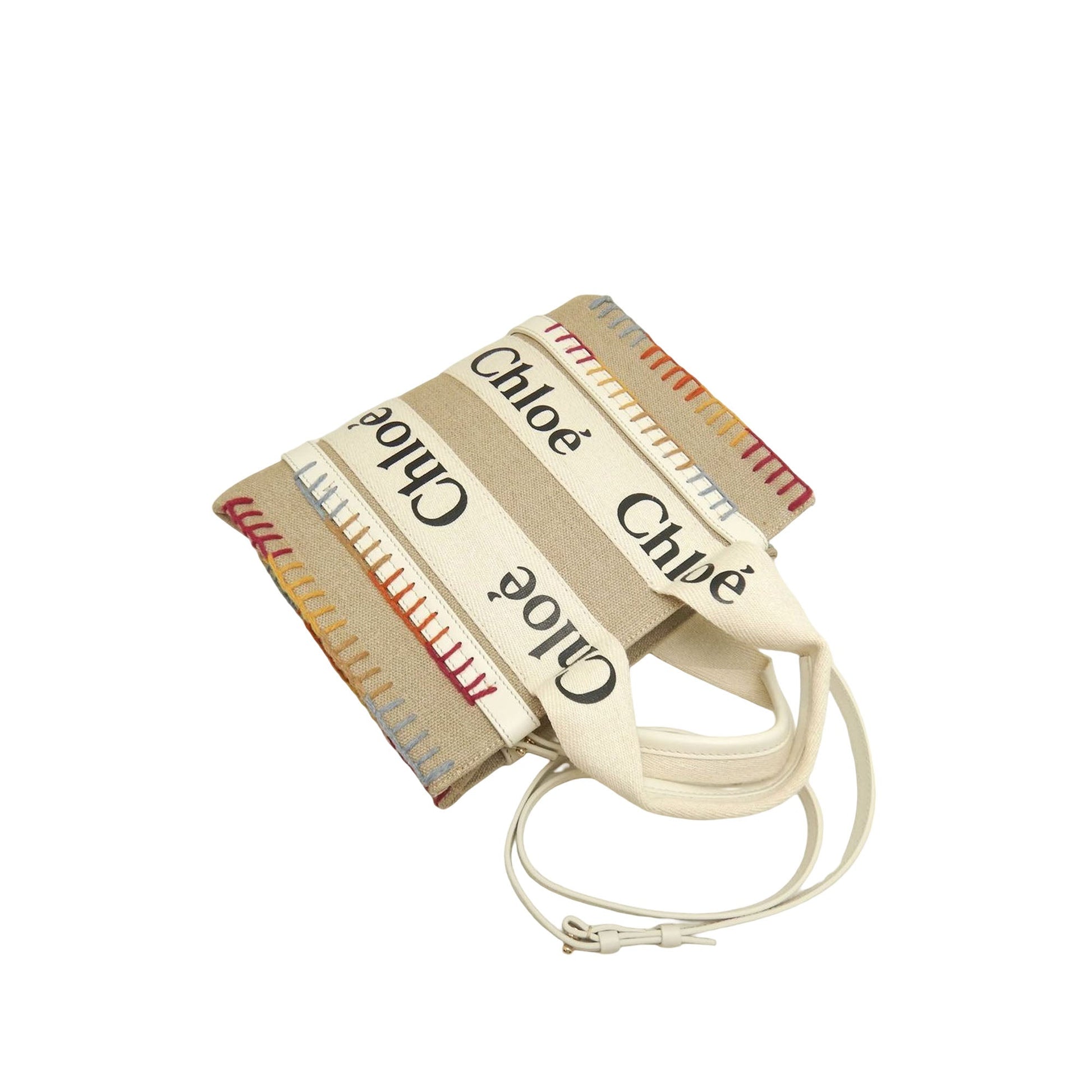 Chloé Small Canvas Stitch Woody Tote