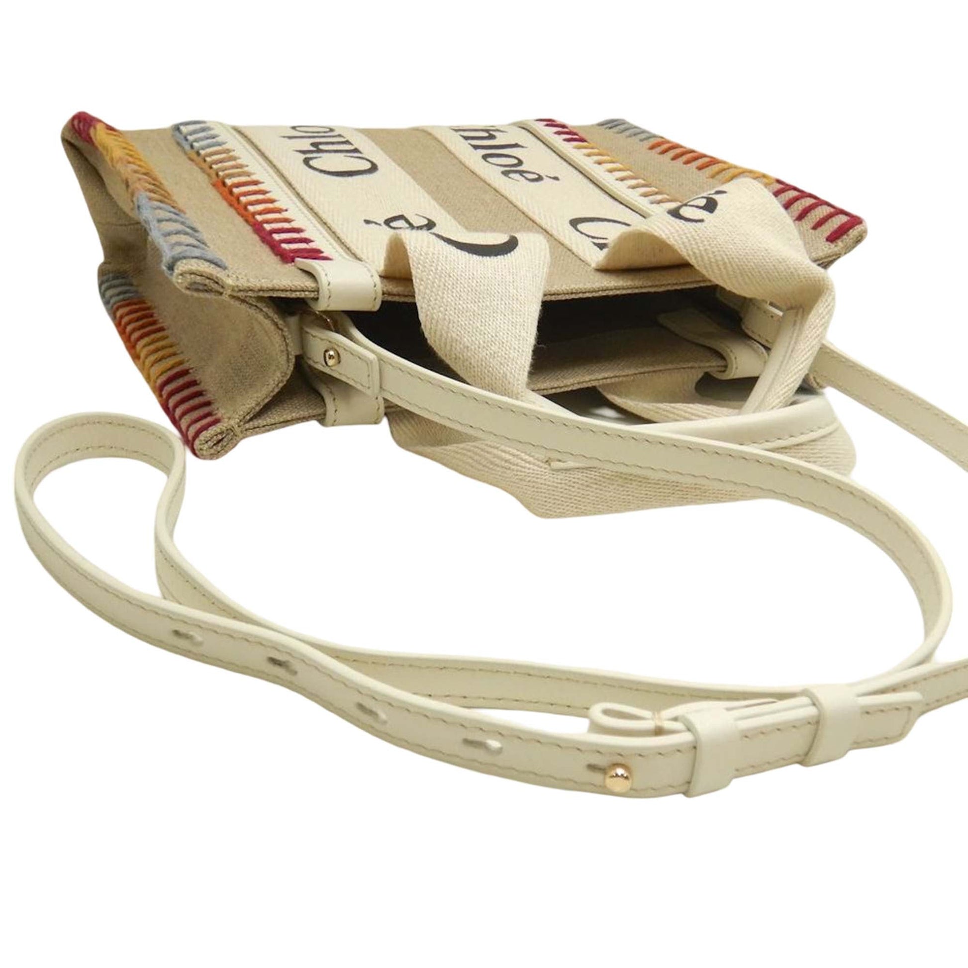 Chloé Small Canvas Stitch Woody Tote