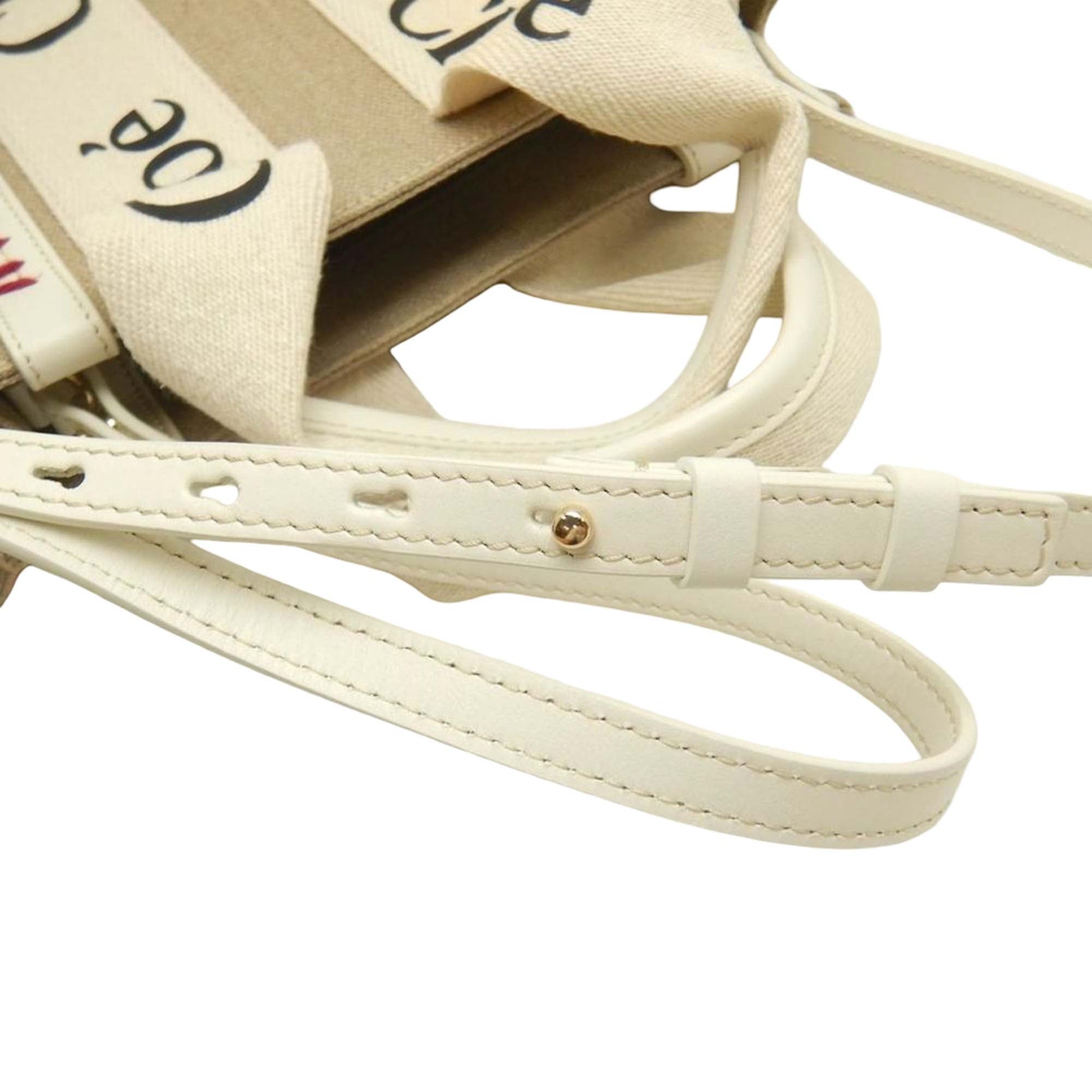Chloé Small Canvas Stitch Woody Tote