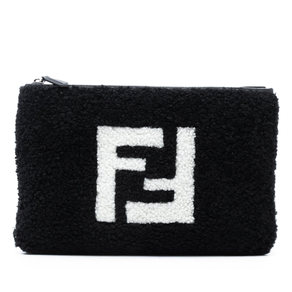 Fendi Shearling FF Flat Pouch