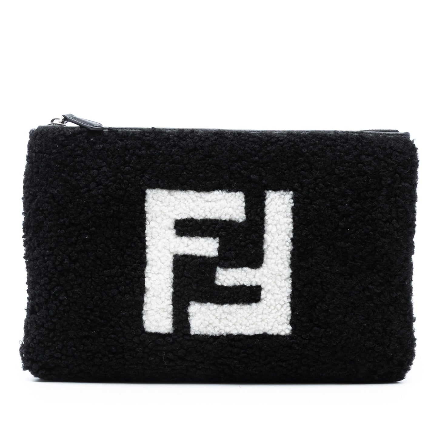 Fendi Shearling FF Flat Pouch