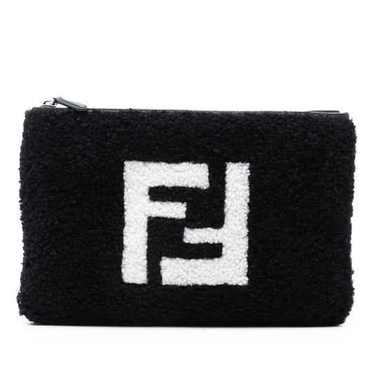 Fendi Shearling FF Flat Pouch