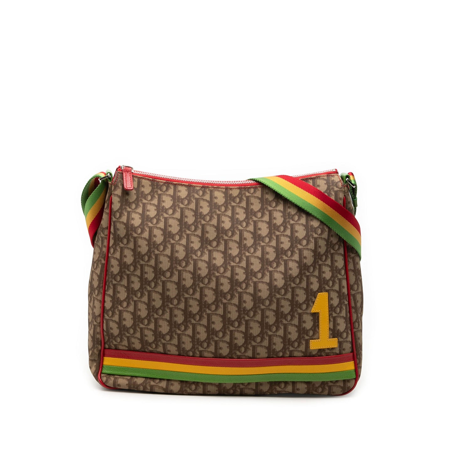 Dior Diorissimo Trotter Coated Canvas Rasta Crossbody