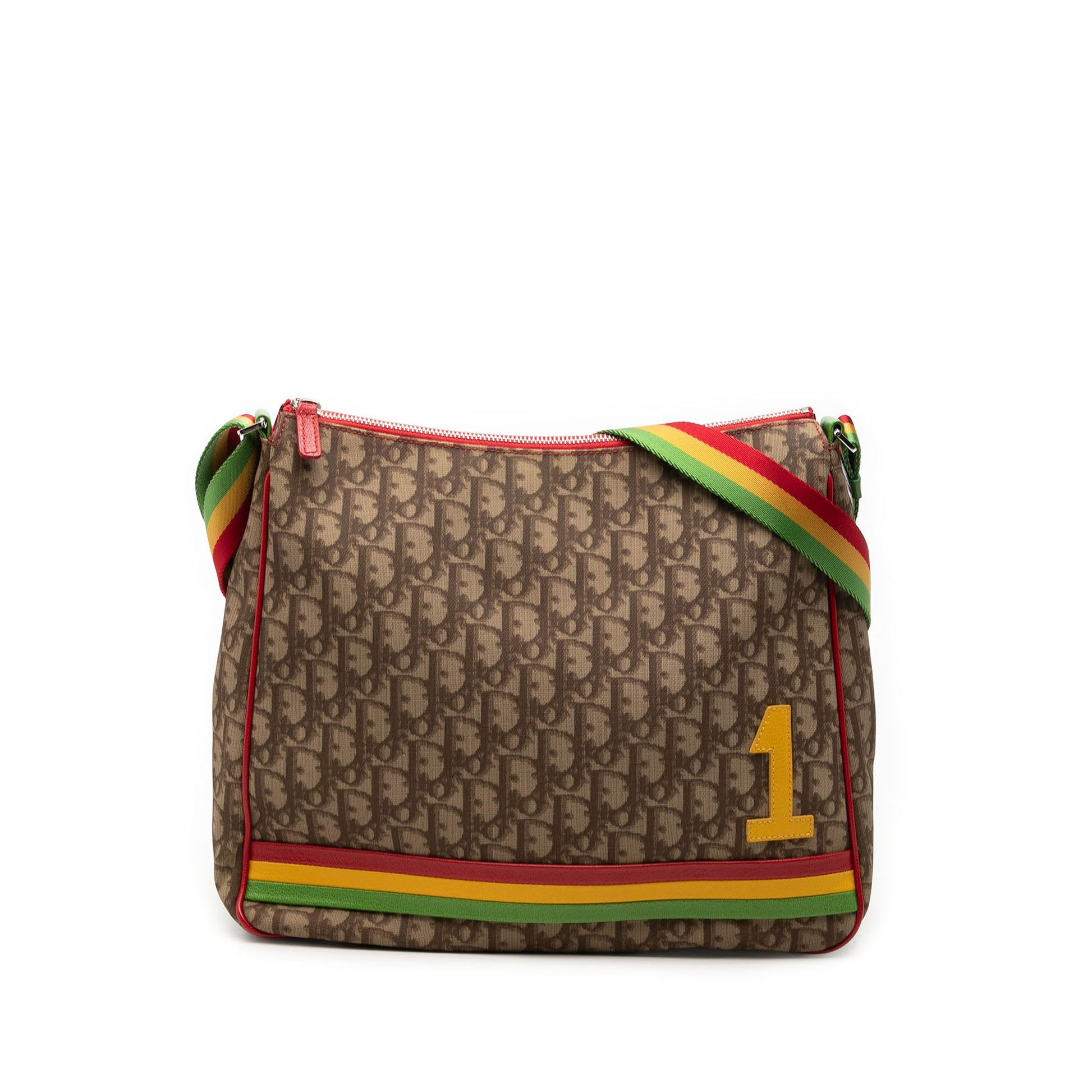Dior Diorissimo Trotter Coated Canvas Rasta Crossbody
