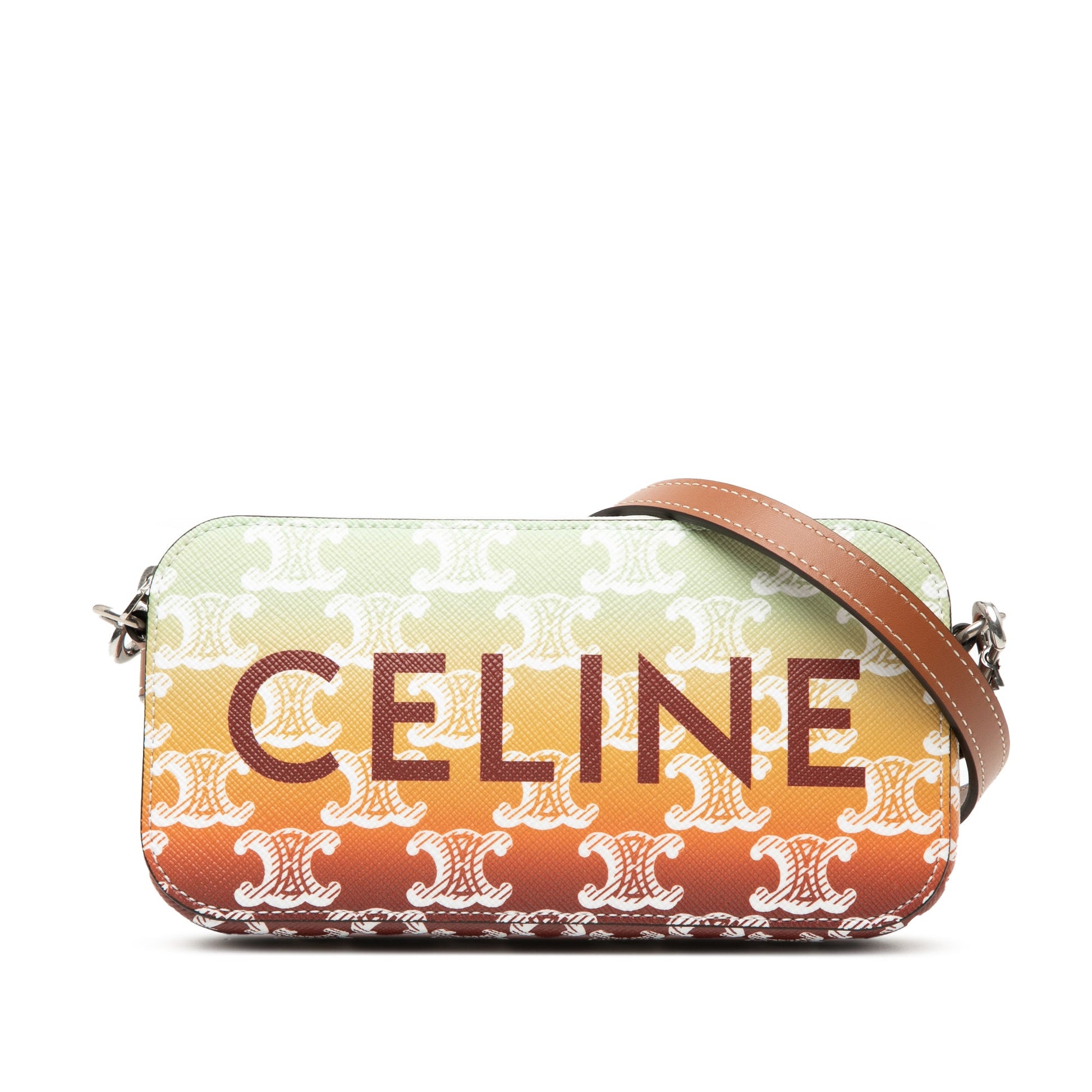 Triomphe Coated Canvas Sunset Logo Horizontal Pouch