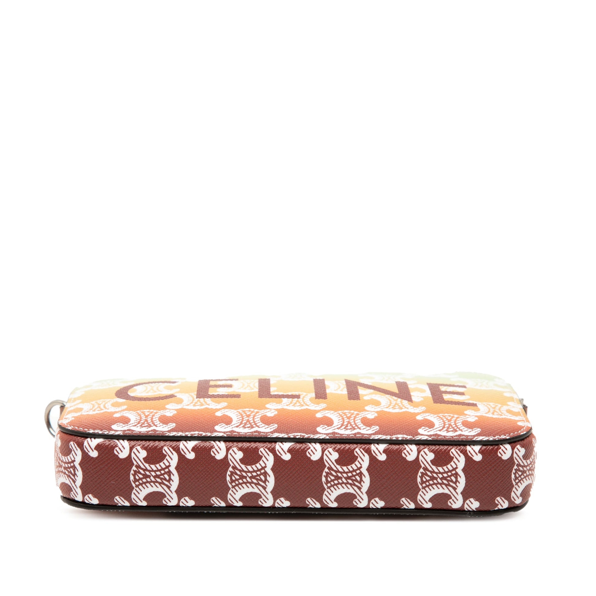 Triomphe Coated Canvas Sunset Logo Horizontal Pouch