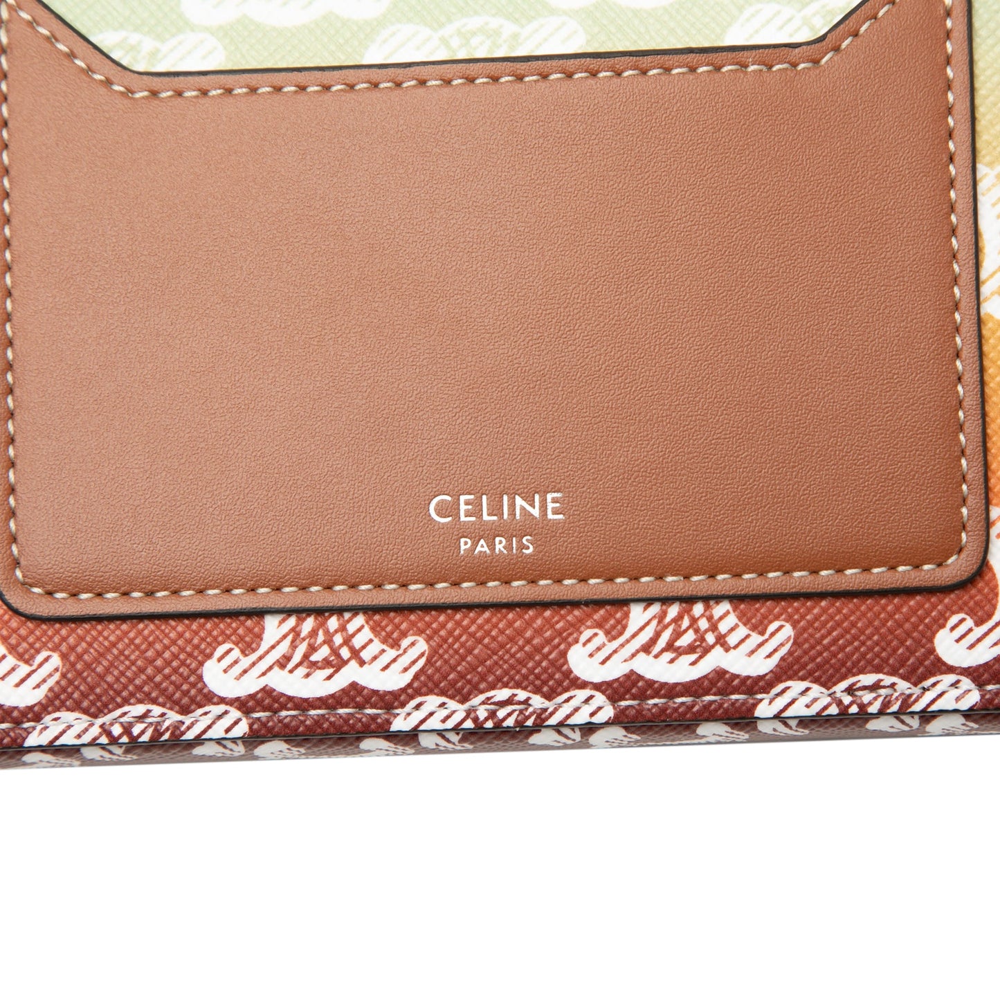 Triomphe Coated Canvas Sunset Logo Horizontal Pouch