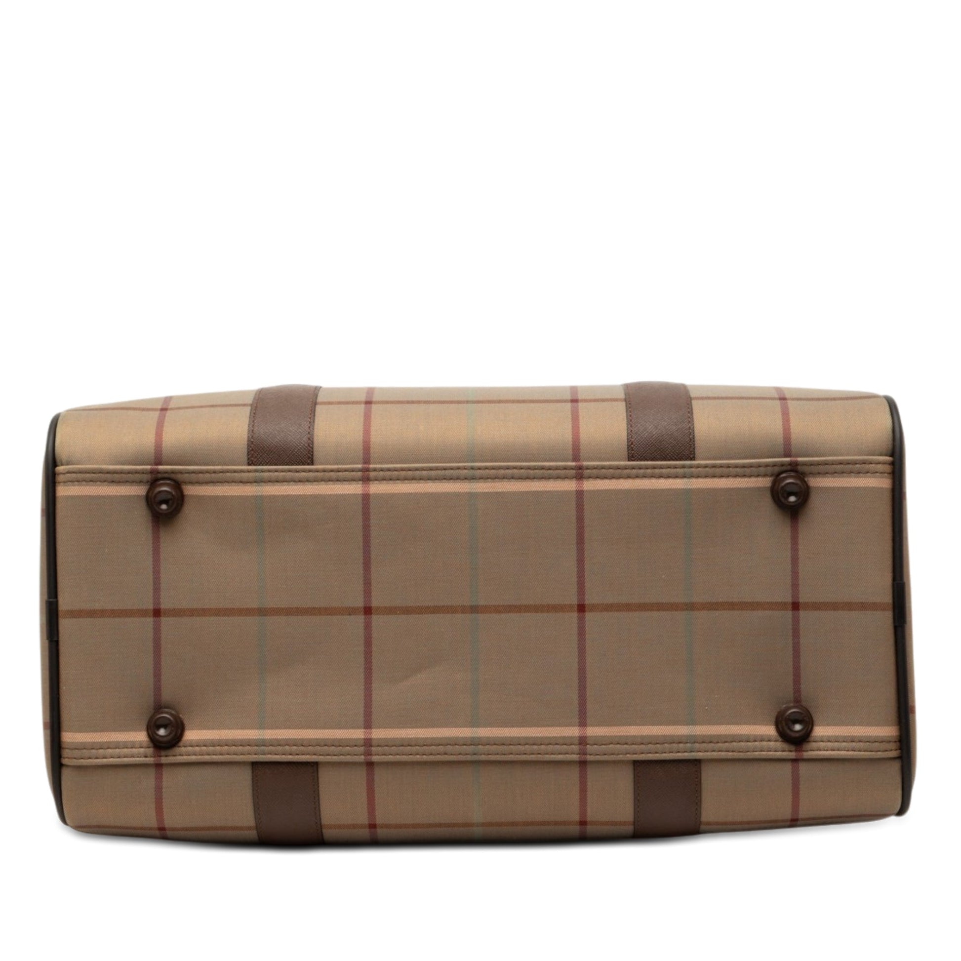 Burberry Vintage Check Canvas Boston Bag