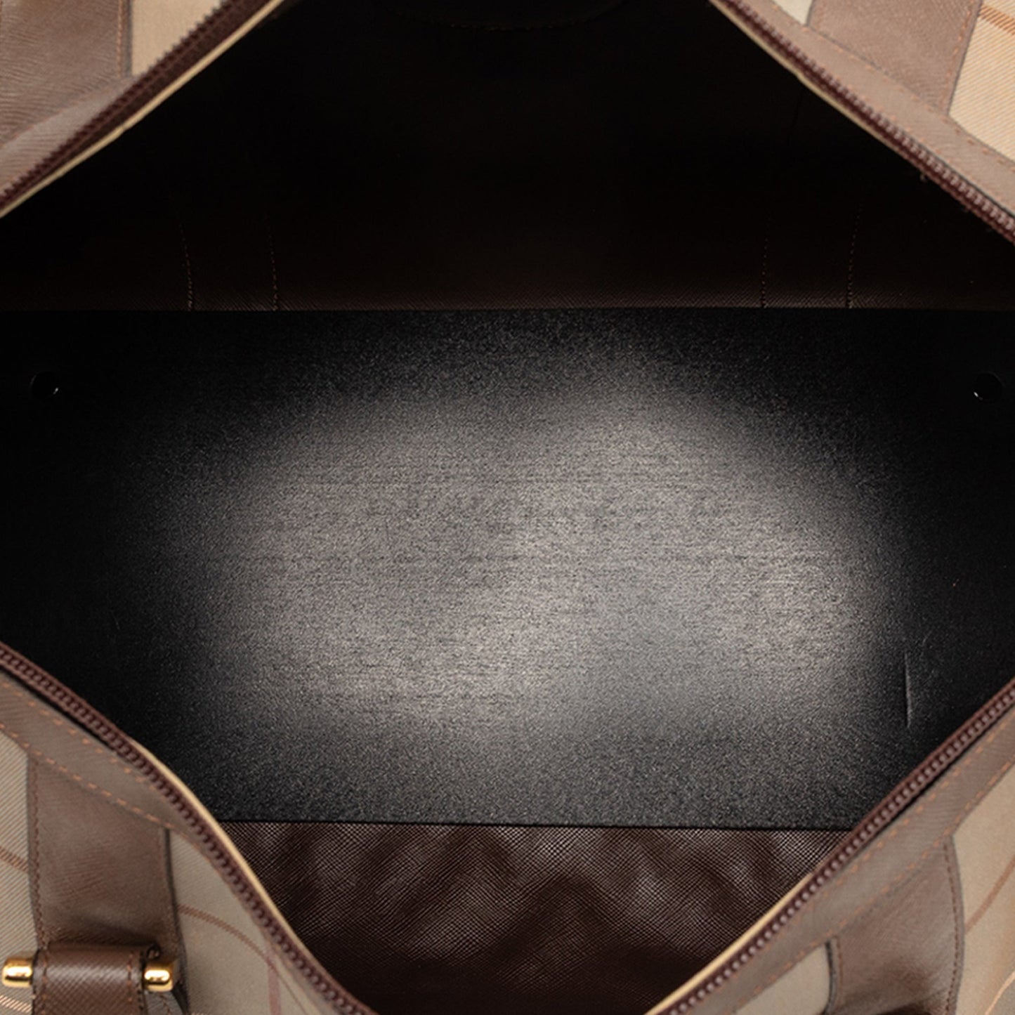 Burberry Vintage Check Canvas Boston Bag