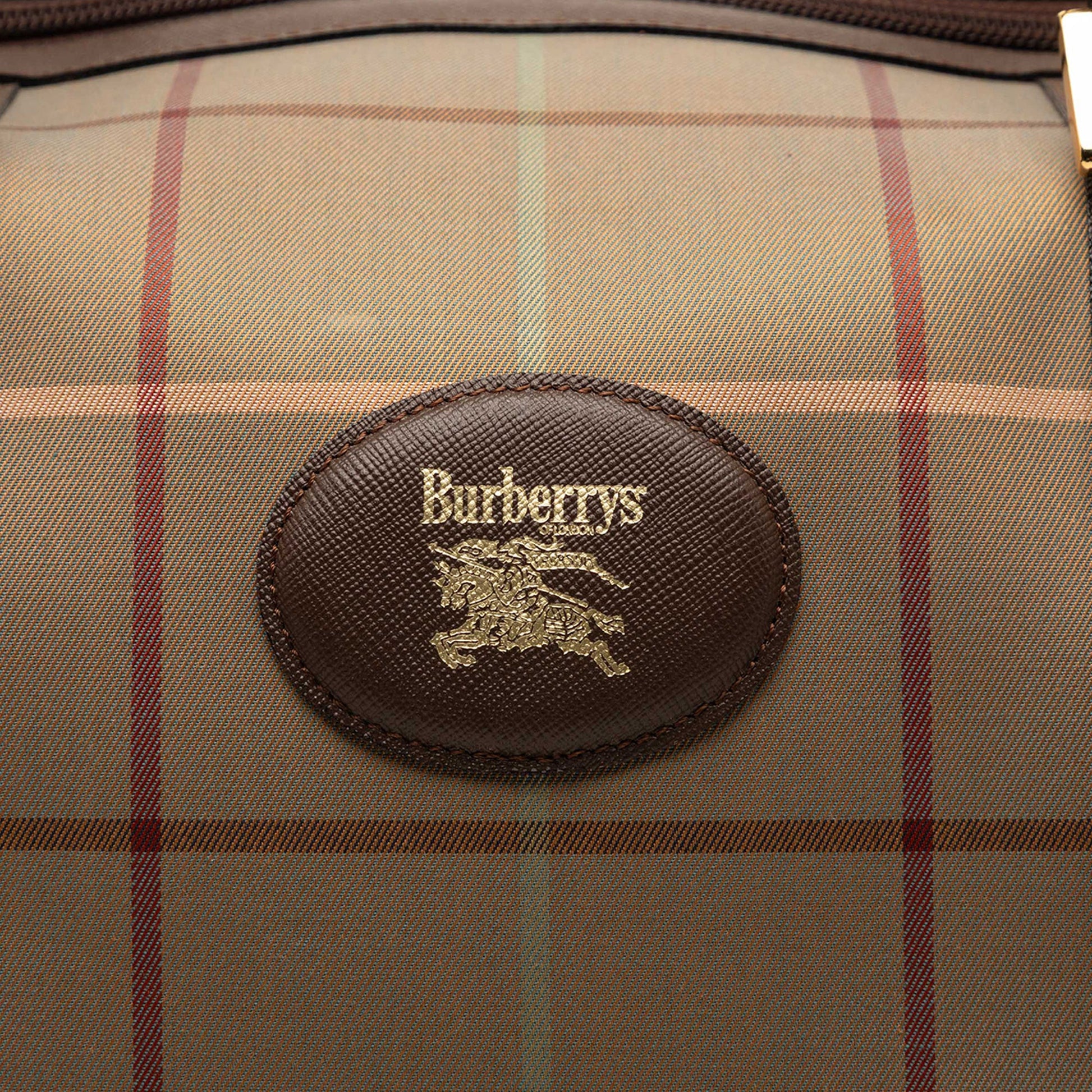 Burberry Vintage Check Canvas Boston Bag