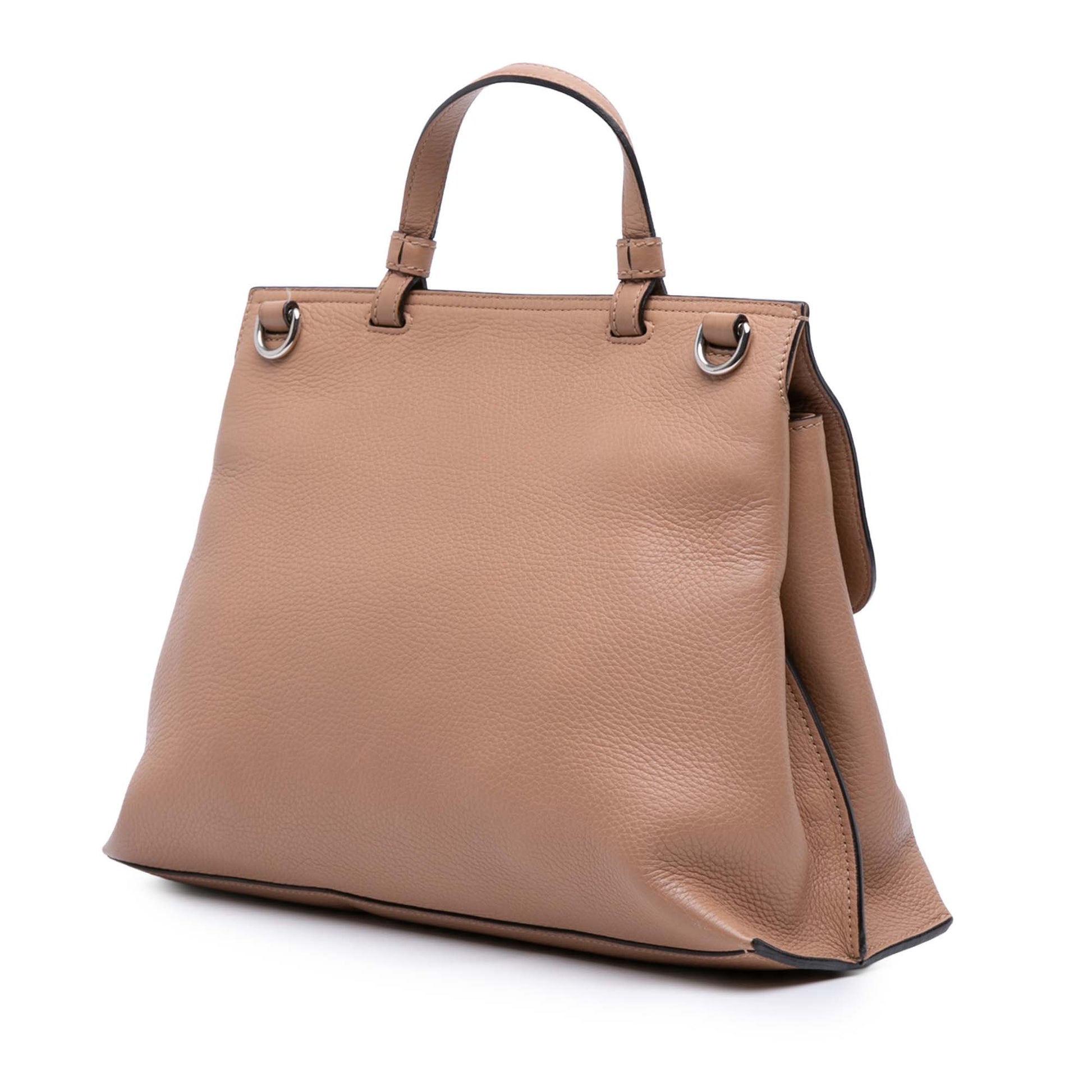 Gucci Medium Leather Bamboo Daily Satchel