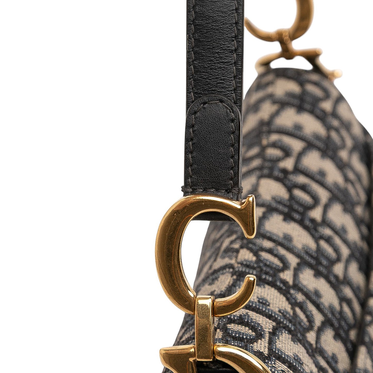 Dior Mini Oblique Canvas Saddle Bag