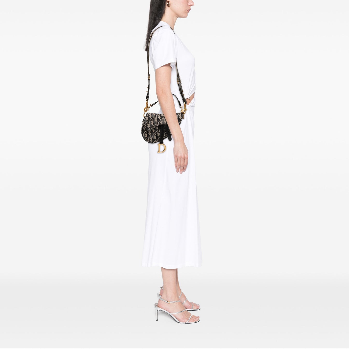 Dior Mini Oblique Canvas Saddle Bag