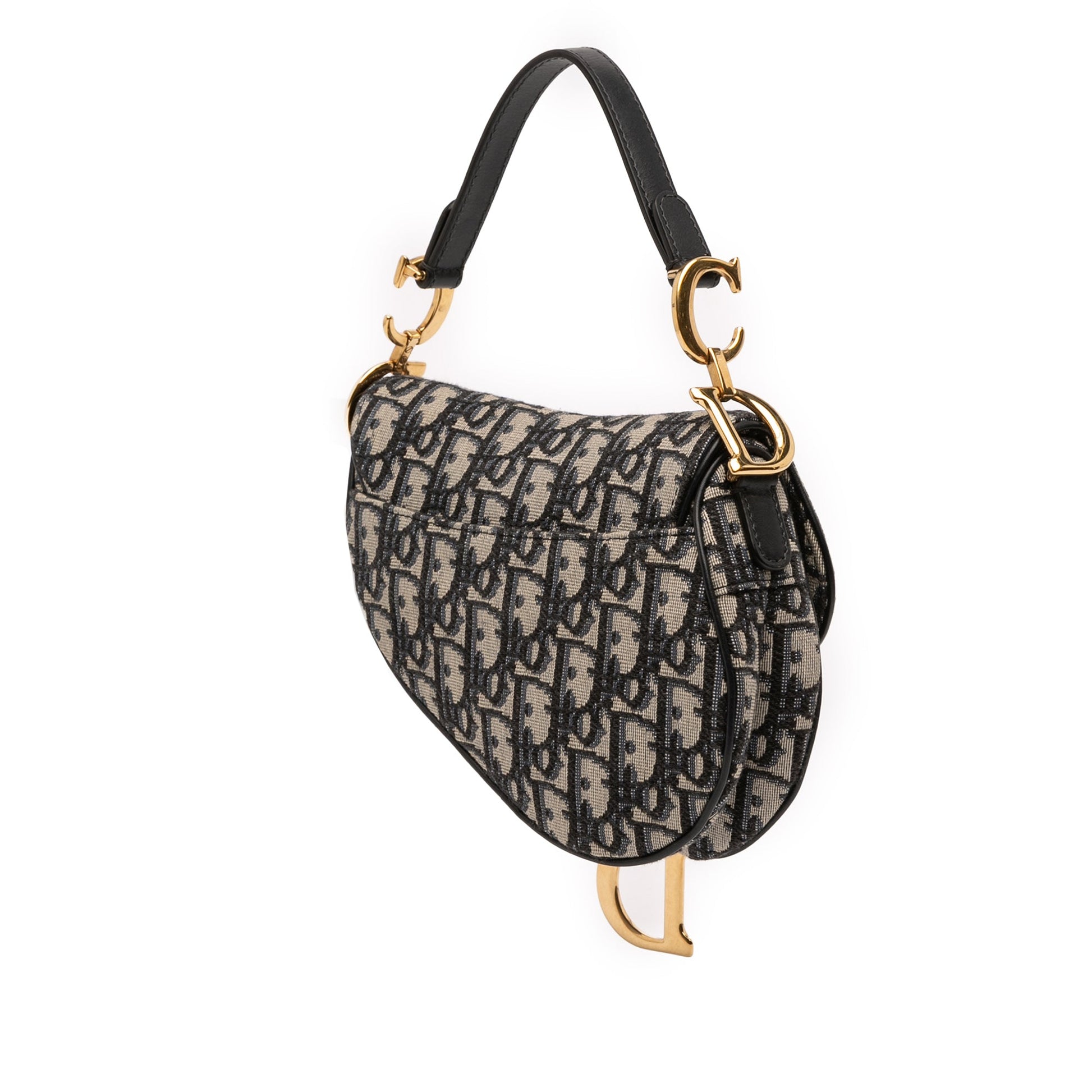 Dior Mini Oblique Canvas Saddle Bag