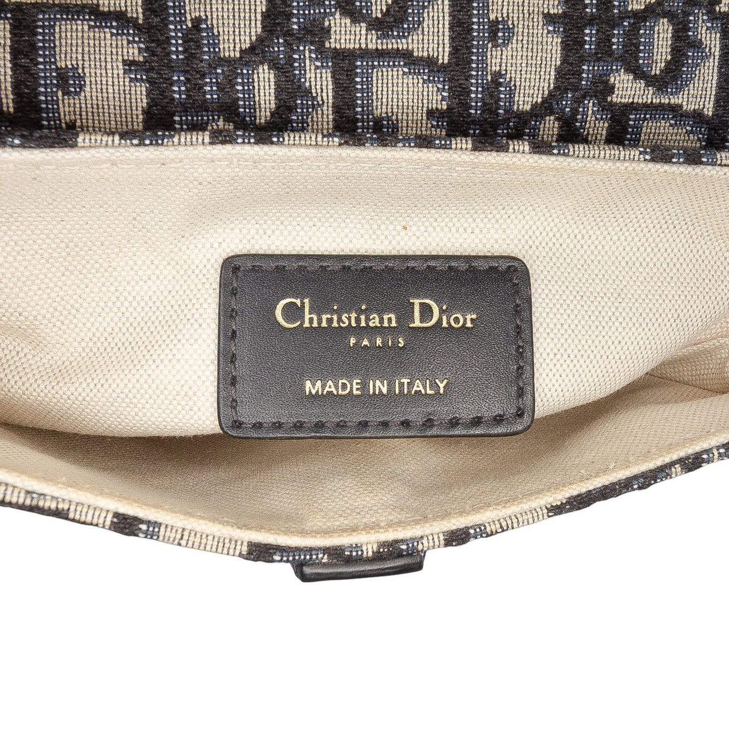 Dior Mini Oblique Canvas Saddle Bag