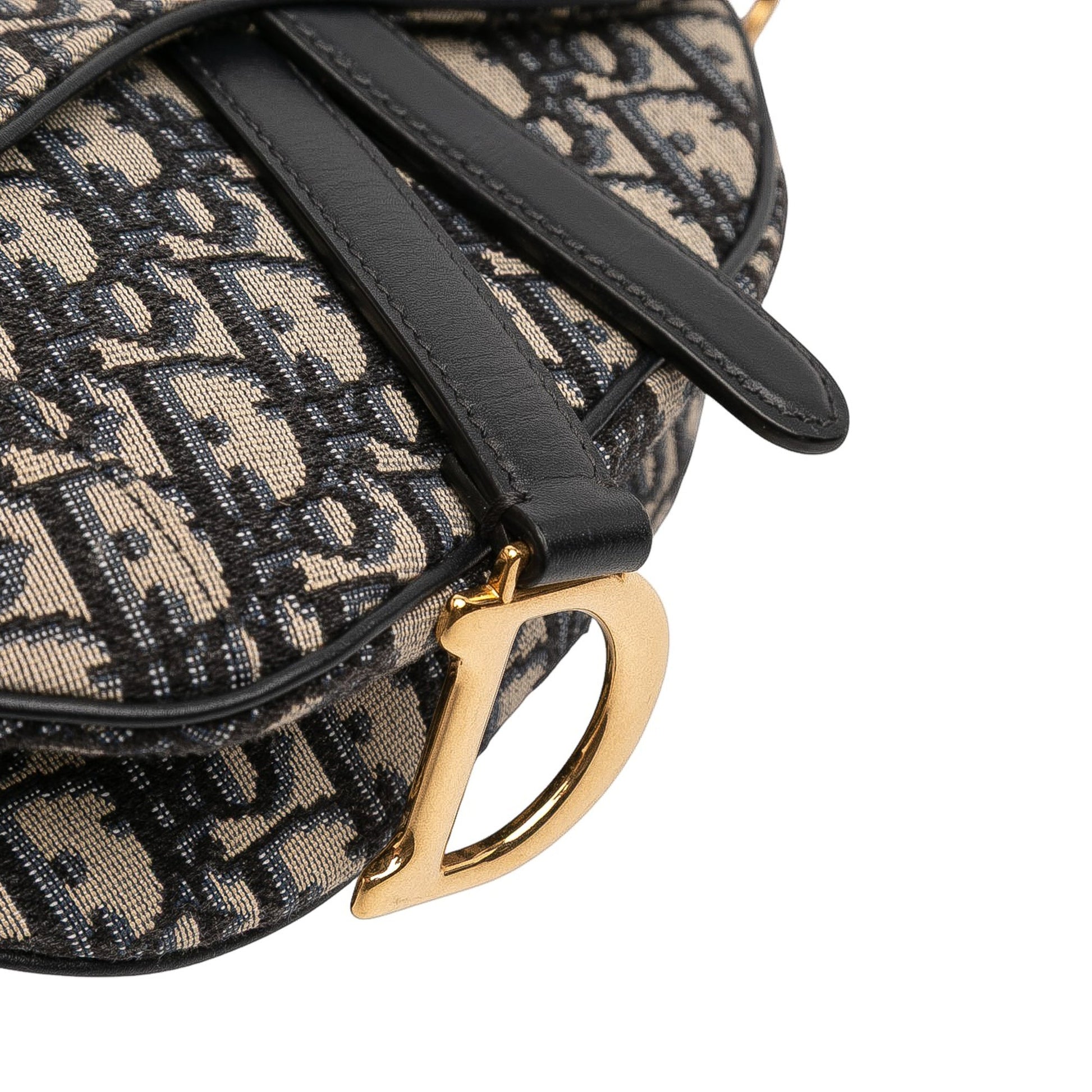 Dior Mini Oblique Canvas Saddle Bag