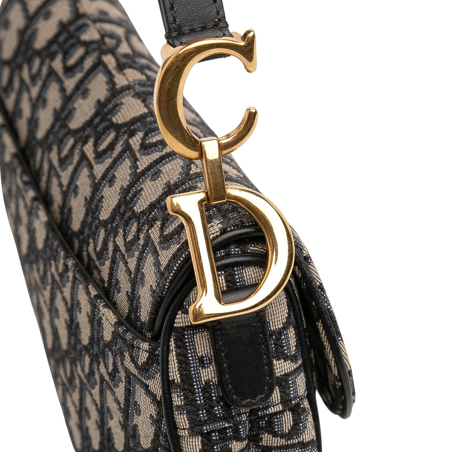 Dior Mini Oblique Canvas Saddle Bag