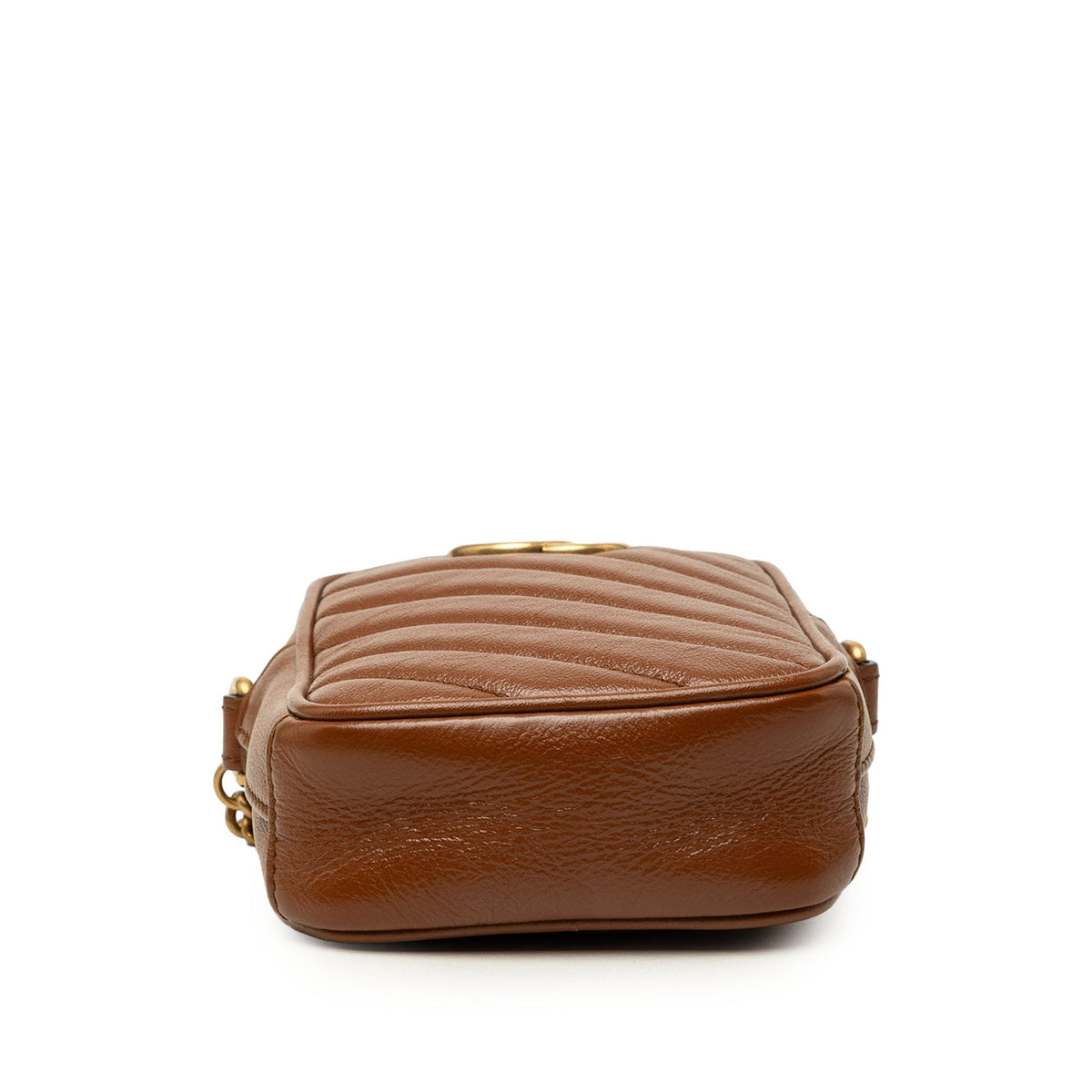 Gucci Mini GG Marmont Matelasse Calfskin Crossbody — Brown