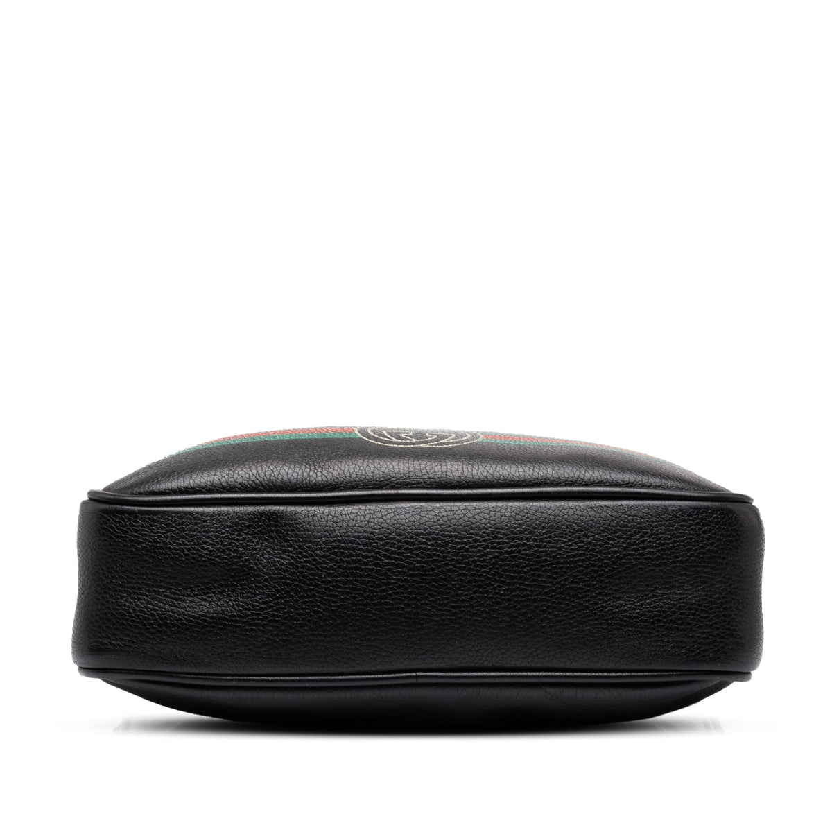 Gucci Grained Calfskin Logo Crossbody — Black